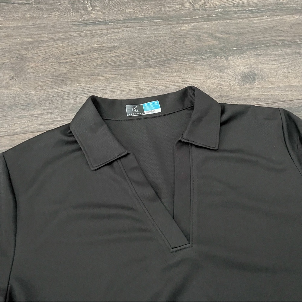 PGA Tour Black AirFlux Short Sleeve Golf Polo Shirt - Picture 4 of 6